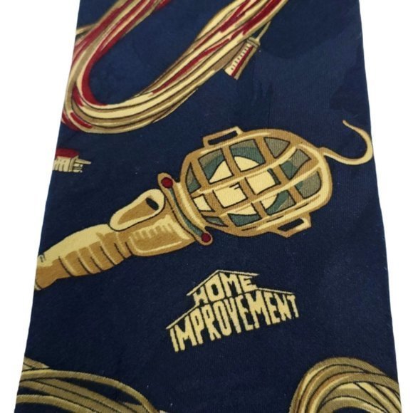 Home Improvement Tool Time Tie Necktie Navy Blue Light of Tims Life - Picture 6 of 12